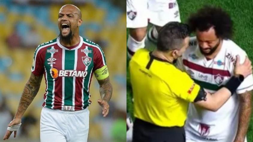 Felipe Melo trató de "caradura" a Piero Maza por expulsar a Marcelo tras de grave lesión en Copa Libertadores