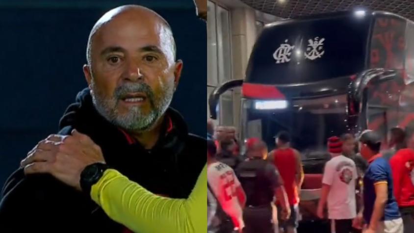 ¡Hubo hasta piedrazos! La dura noche de Jorge Sampaoli tras eliminación de Flamengo en la Libertadores