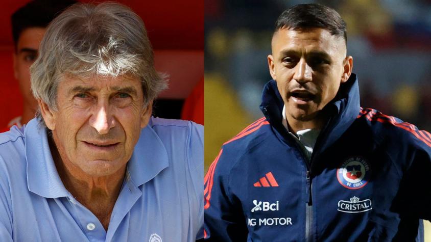 Alexis Sánchez y Manuel Pellegrini- Créditos: Photosports