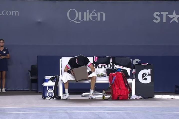 VIDEO| Nicolás Jarry sufrió más de la cuenta y terminó vomitando en su despedida del ATP de Los Cabos