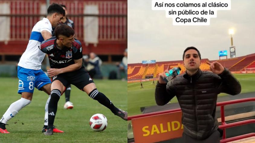 Tiktokers se colaron al Clásico entre la UC y Colo Colo - Créditos: Photosport/Pantallazo