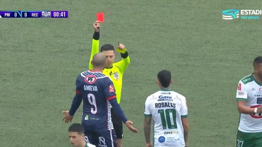 Duró solo 41 segundos: Jugador de Deportes Recoleta fue expulsado en tiempo récord