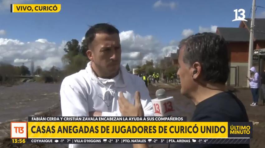 Fabián Cerda se enteró en vivo de la suspensión del partido de Curicó Unido: "Compañeros lo han perdido todo"