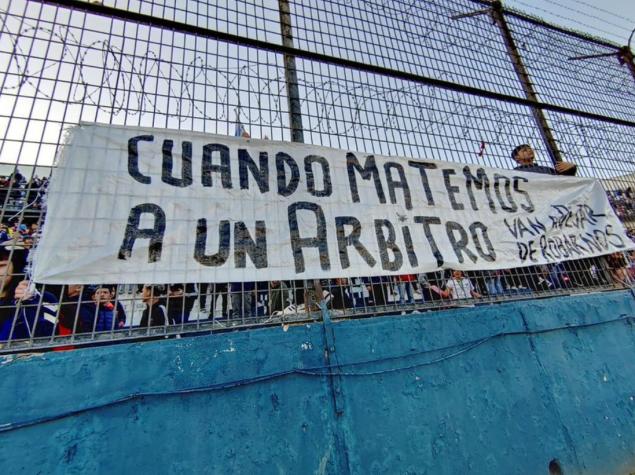 "Cuando matemos a un árbitro....": el amenazante lienzo que remeció al fútbol argentino