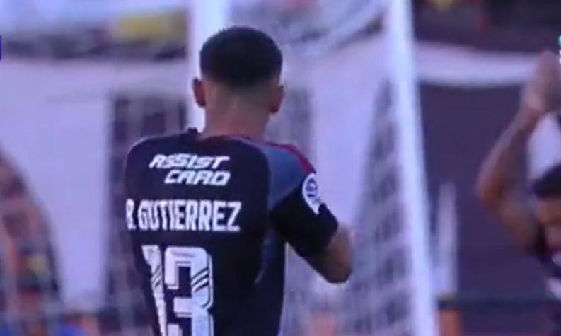 Bruno Gutiérrez reaccionó al gol de Carlos Palacios en Calama - Crédito: Captura de pantalla.