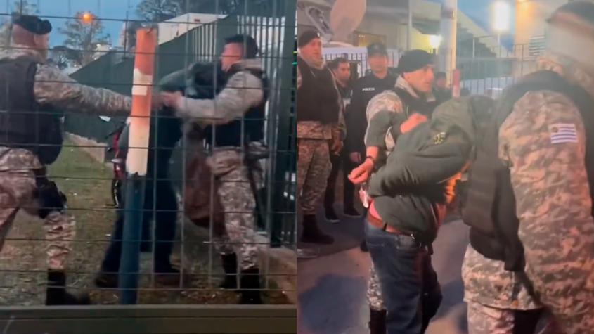 ¡Papelón! Hincha de la Roja llegó alcoholizado al Estadio Centenario y fue detenido por las fuerzas de seguridad