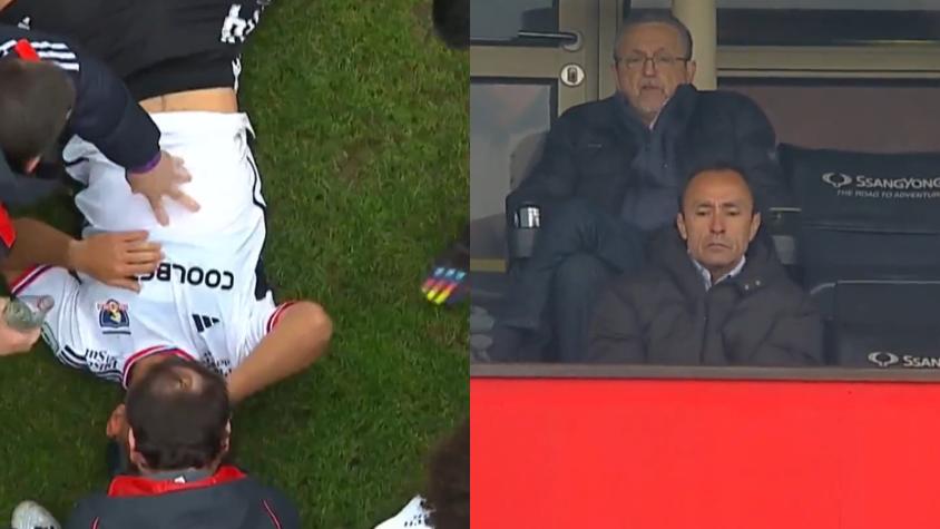 ¡Sacó su lado paternal! Ministro de Deportes muy preocupado por un fuerte choque de su hijo Vicente Pizarro en el Superclásico