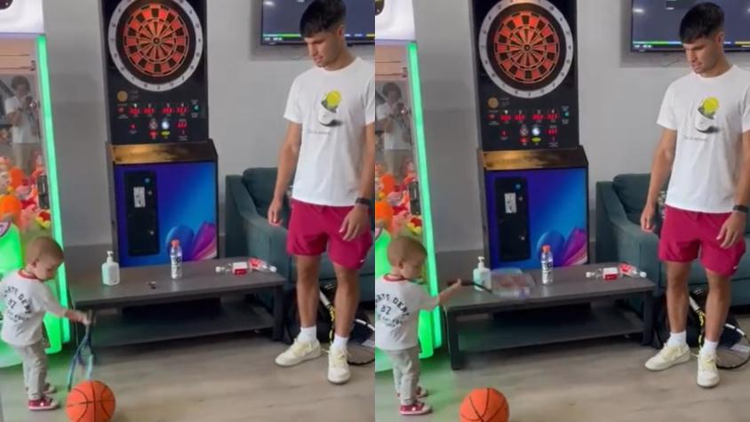 VIDEO | "¿Tu primer pupilo?": Juanito Jarry se luce entrenando con Carlos Alcaraz en Beijing