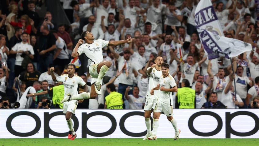 Otra vez Bellingham: anotó un gol agónico para el triunfo del Real Madrid en UEFA Champions League