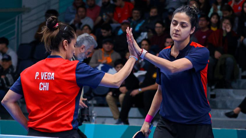 Daniela Ortega y Paulina Vega obtuvieron bronce en Santiago 2023 - Crédito: Agencia Uno.