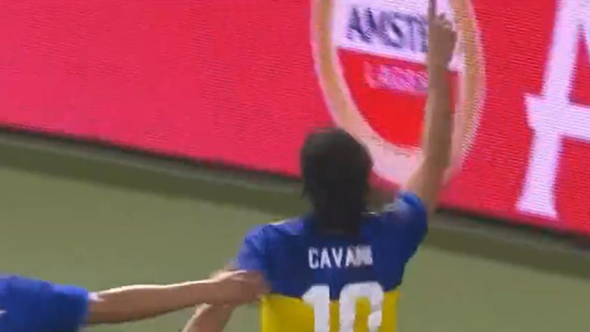 Edinson Cavani anotó su primer gol en la Copa Libertadores - Crédito: Captura de pantalla. 
