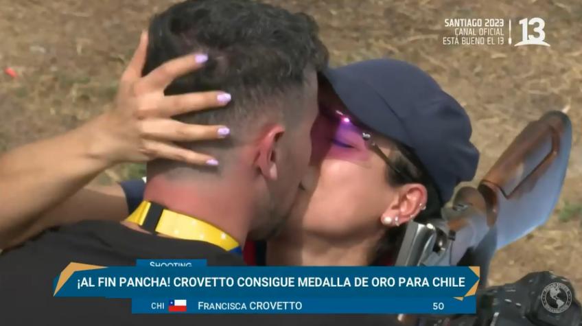 VIDEO | El apasionado festejo de Francisca Crovetto tras ganar el primero oro de Chile en Santiago 2023