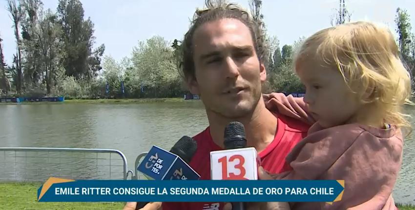 VIDEO | Le emoción de Emile Ritter tras ganar el histórico segundo oro para Chile en Santiago 2023