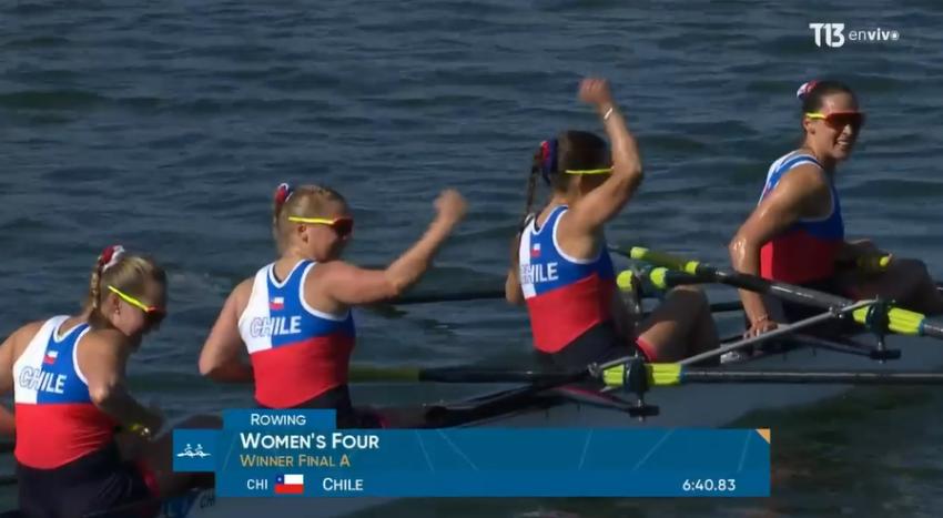 VIDEO | El histórico momento del cuarto oro para el Team Chile en Santiago 2023 con el Remo