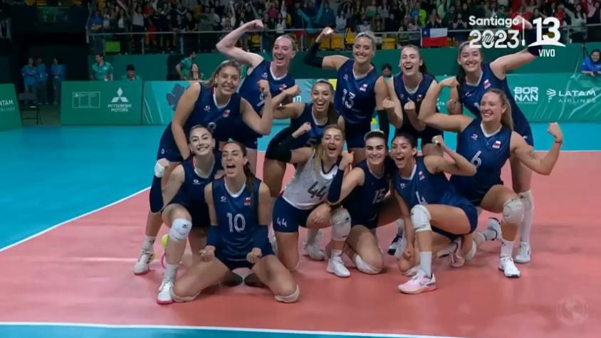 VIDEO | Team Chile consigue histórico triunfo ante las campeonas panamericanas del Vóleibol en Santiago 2023