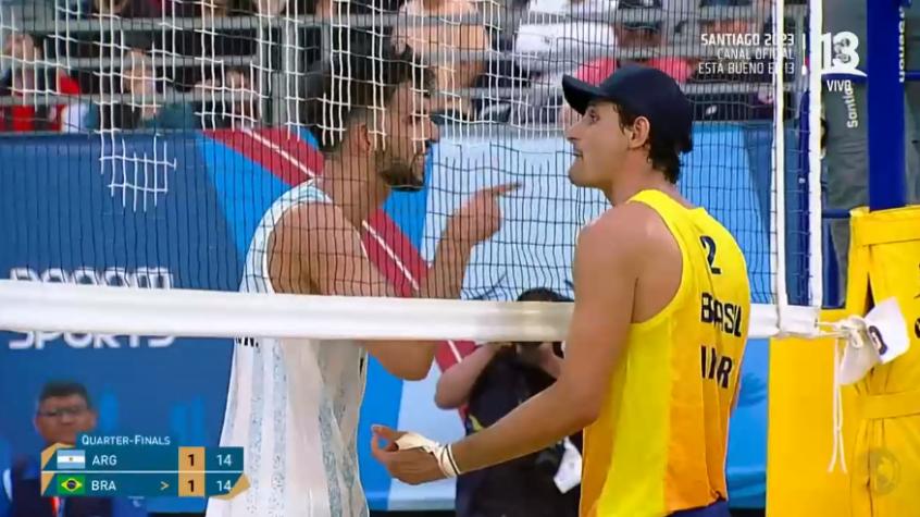 VIDEO | Así fue el duro encontrón entre Argentina y Brasil en los cuartos de final del vóleibol playa de Santiago 2023