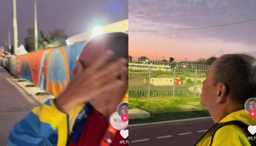 "Qué belleza": Periodista colombiano se emociona hasta las lágrimas con los atardeceres en Santiago 2023
