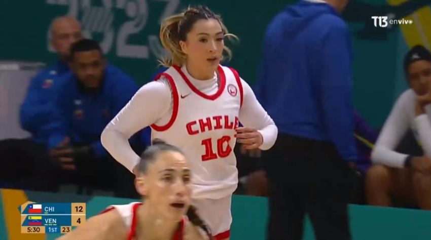 VIDEO | Sacó aplausos en el Team Chile: Bárbara Cousiño se luce con estupendo triple ante Venezuela en Santiago 2023