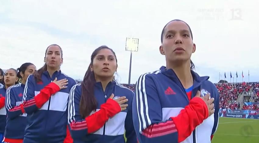 VIDEO | El electrizante momento del himno chileno en el partido de la Roja Femenina ante Jamaica en Santiago 2023