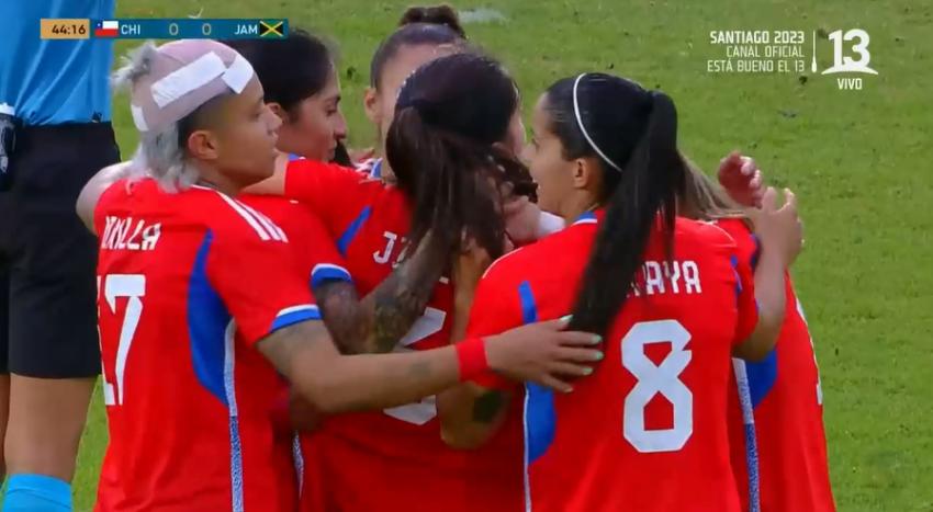 ¡Con un globito! Así fue el tremendo golazo de la Roja Femenina ante Jamaica en Santiago 2023