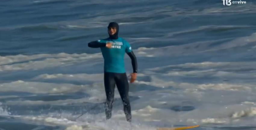 VIDEO | Igual que CR7: El festejo de Rafael Cortéz tras avanzar a la final del surf en Santiago 2023