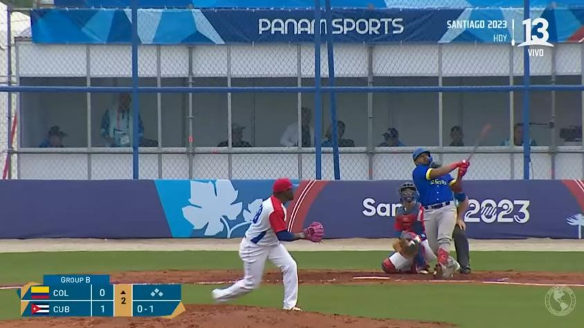 ¡Casi llegó a Lo Valledor! Así fue el primer 'home run' en el béisbol de Santiago 2023