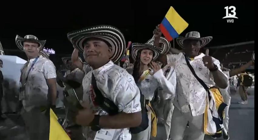 Santiago 2023: así desfiló COLOMBIA en la ceremonia inaugural