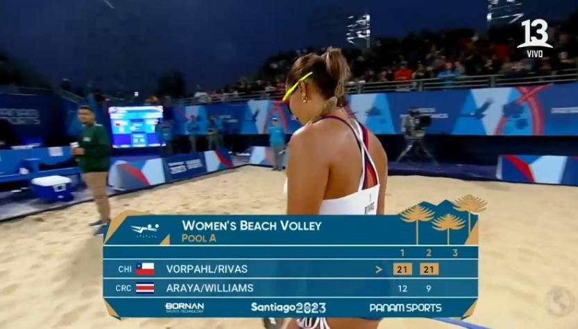 VIDEO | Chris Vorpahl y Fran Rivas debutaron con un triunfo en el Vóleibol Playa femenino en Santiago 2023