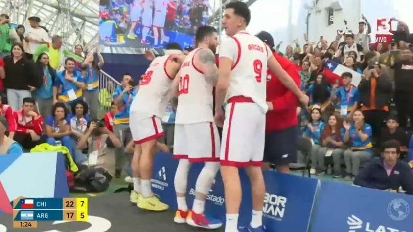 VIDEO | El 'puntazo' del Team Chile para vencer a Argentina y soñar con medalla en el Básquetbol 3x3