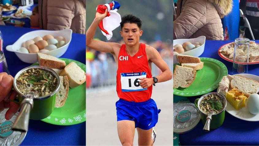 VIDEO | El tremendo desayuno de celebración que recibió Hugo Catrileo tras su medalla en Santiago 2023