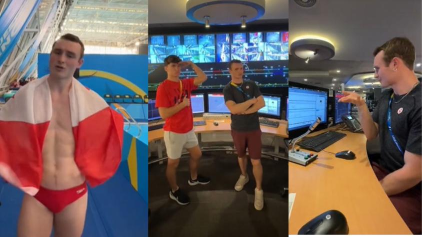 "Y la queso": El atleta canadiense Bryden Hattie volvió a enamorar a Chile con hilarante video en el metro de Santiago