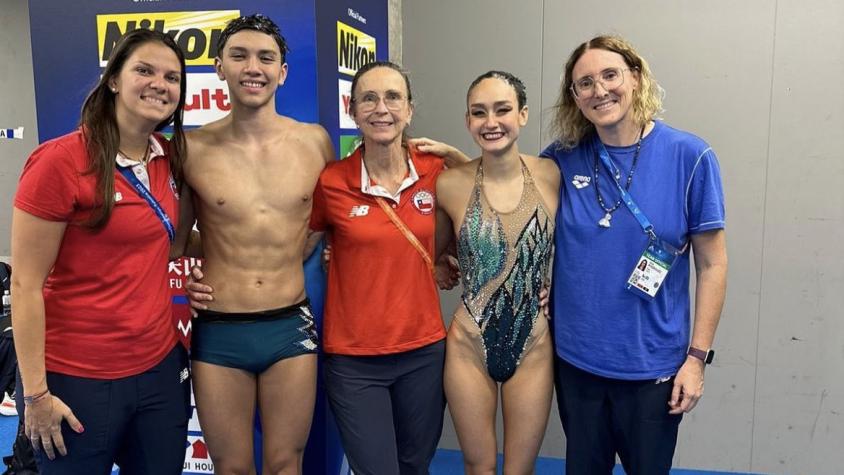 Nicolas Campos, el joven de 15 años es que el único hombre chileno en la natación artística de Santiago 2023