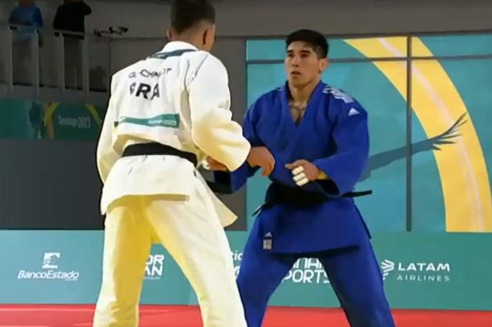 ¡Merecido! Jorge Pérez se cuelga una sacrificada medalla de plata en judo de Santiago 2023