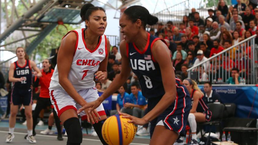 Chile no pudo con Estados Unidos y va por la medalla de bronce en el básquetbol 3x3 femenino de Santiago 2023