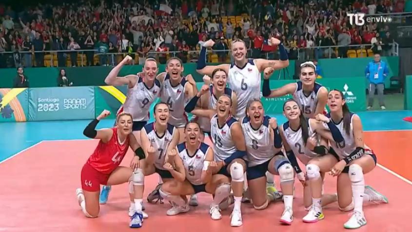 VIDEO | ¡Vamos Chile! La selección femenina de vóleibol logró su primer triunfo en Santiago 2023