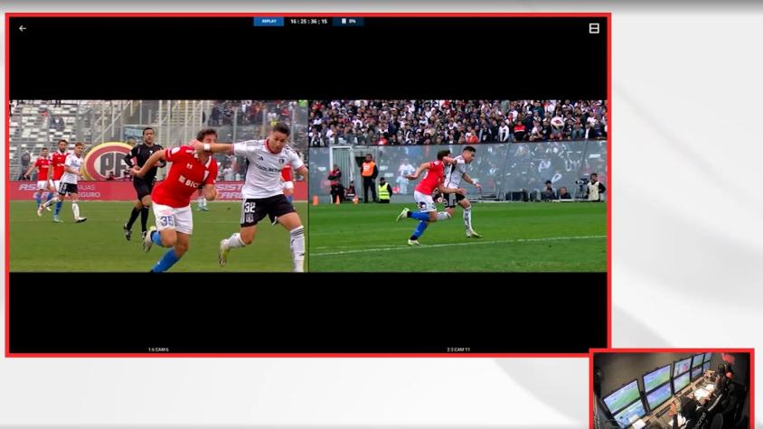¿Fue penal? Así actuó el VAR en la polémica jugada de Óscar Opazo y Clemente Montes en el clásico entre Colo Colo y la UC