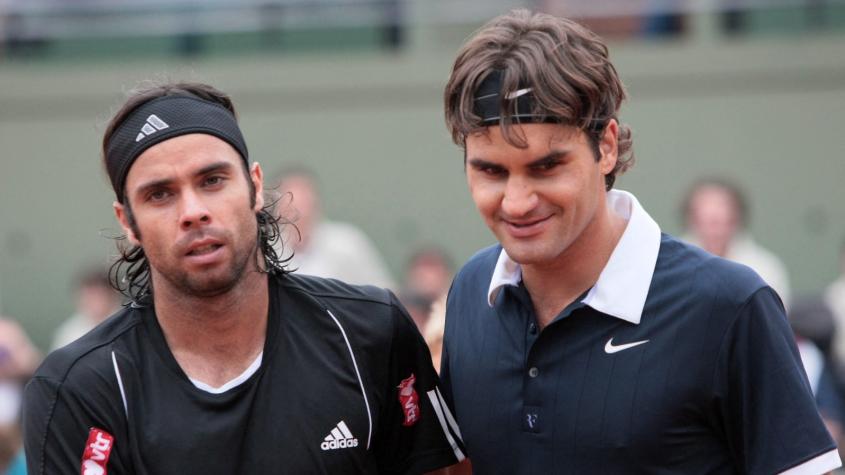 Fernando González y Roger Federer - Crédito: AFP