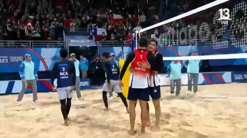 VIDEO | El match point de los Primos Grimalt para derrotar a Nicaragua en el debut en Santiago 2023