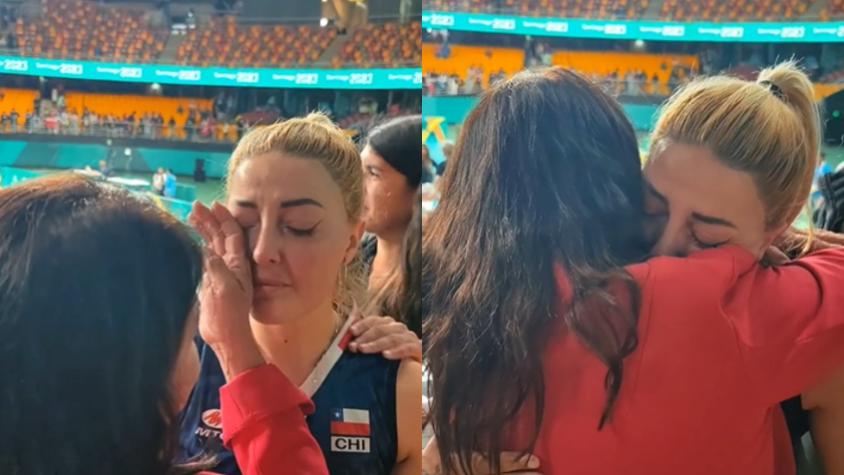 La consoló su alcaldesa: el emotivo llanto de Karla Ruz tras caer ante Argentina en cuartos de final en Santiago 2023