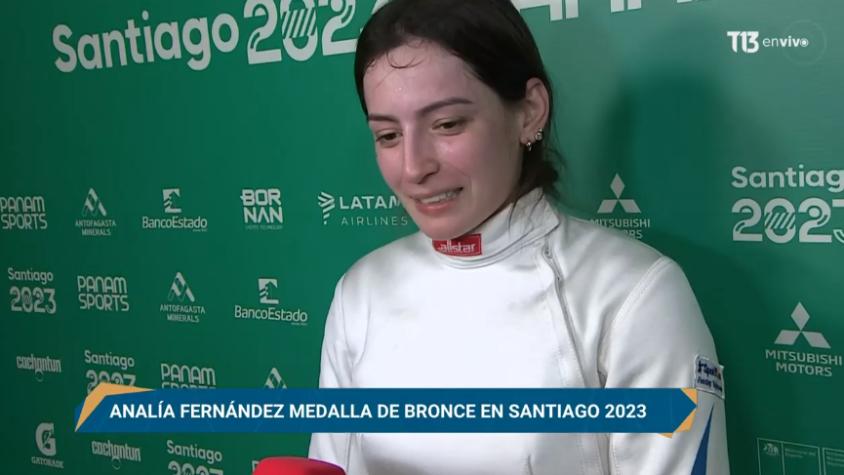 "Es mi mejor logro en la vida": La emoción de Analía Fernández tras quedarse con el bronce en Santiago 2023