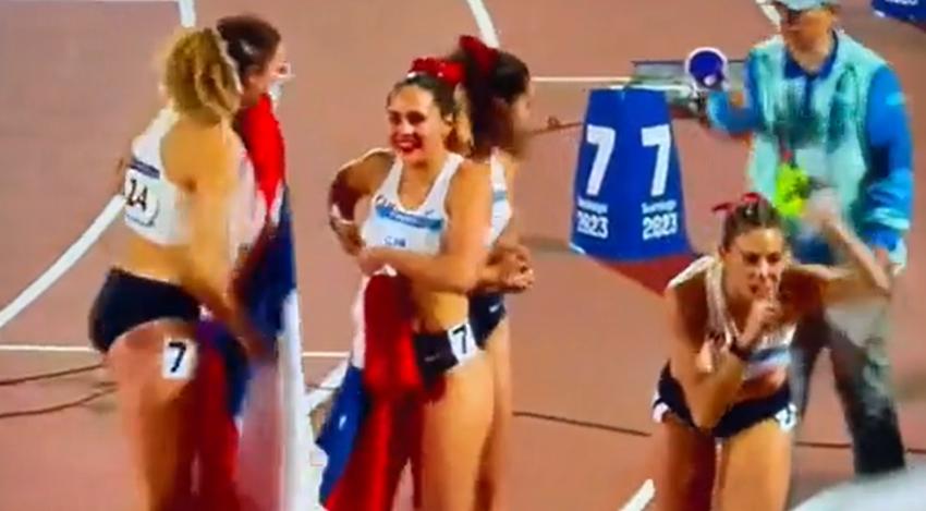 Isidora Jiménez hizo callar a sus detractores tras obtener medalla de plata en la posta 4x100 de Santiago 2023