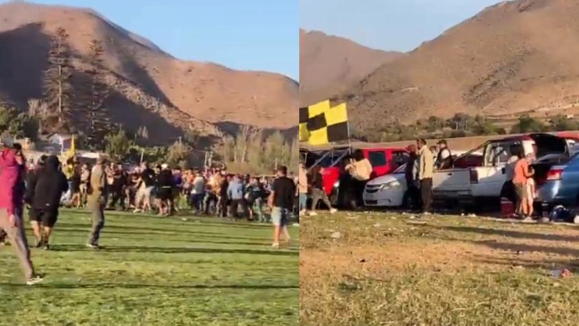 Fuertes imágenes: Partido de fútbol amateur termina en una verdadera batalla campal en La Serena