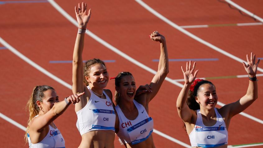 ¡Otra medalla más! Team Chile se quedó con la plata en el relevo 4x100 de Santiago 2023