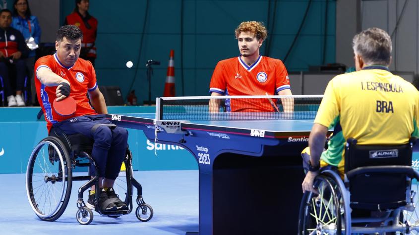 Luis Flores y Vicente Leiva se quedan con la plata en el dobles del para tenis de mesa de Santiago 2023
