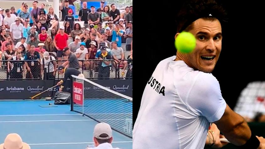 Una de las serpientes más venenosas del mundo interrumpió el debut de Dominic Thiem en el ATP de Brisbane
