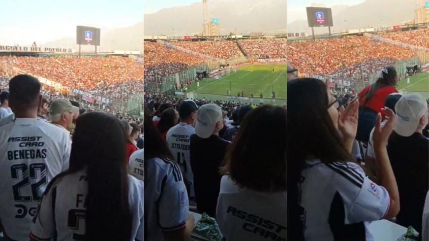 El video que muestra a los hinchas de Colo Colo celebrando un gol de la U ante Cobresal: "Vamos..."