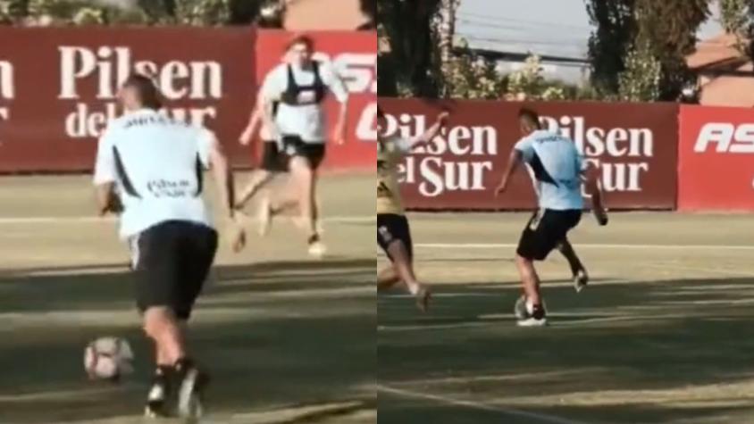 Así fue el tremendo lujito de Arturo Vidal que sacó aplausos en entrenamiento de Colo Colo