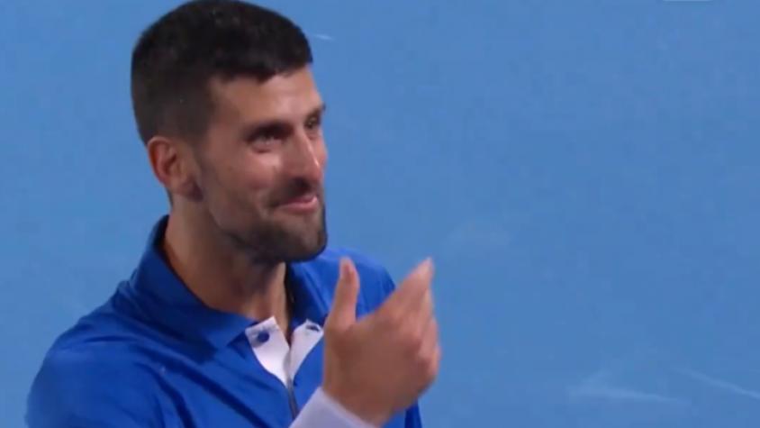 Novak Djokovic se puso a pelear con un aficionado en la segunda ronda del Australian Open