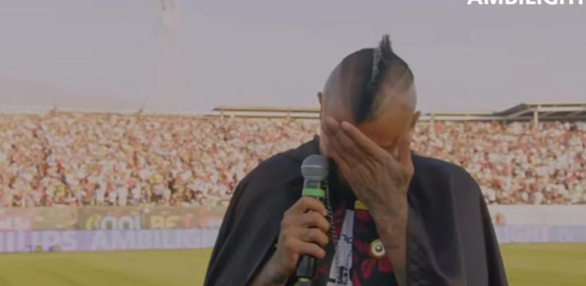 No aguantó las lágrimas: El emotivo llanto de Arturo Vidal en su bienvenida a Colo Colo