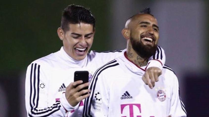 Hinchas de Colo Colo quieren que Arturo Vidal llame a James Rodríguez - Crédito: @kingarturo23oficial